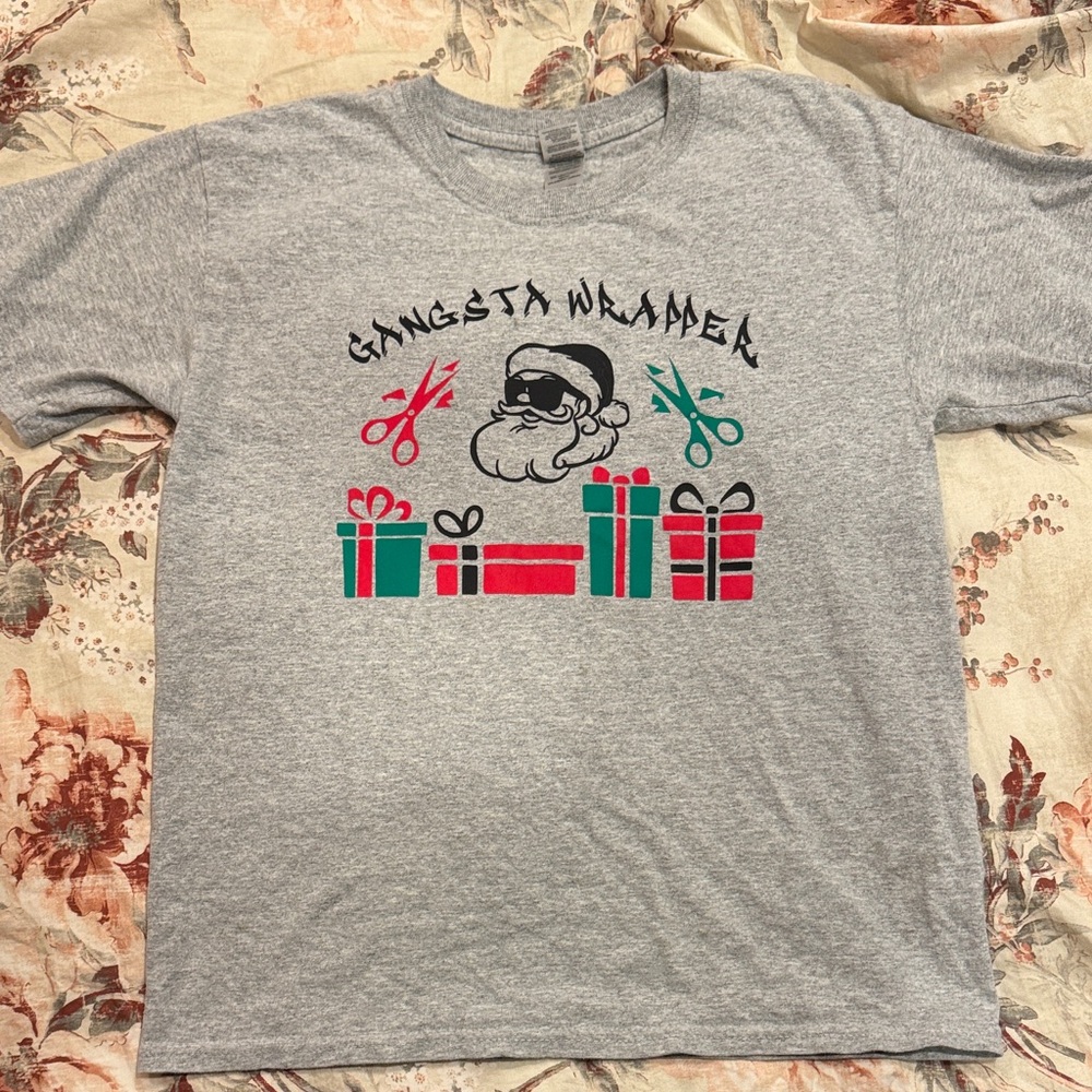 3/$15 Gildan Gray 'Gangsta Wrapper' Kids Tee